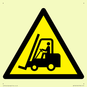 WV156: W014 Warning: Forklift trucks and other industrial vehicles