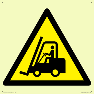 WV156: W014 Warning: Forklift trucks and other industrial vehicles