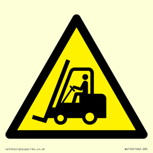 WV156: W014 Warning: Forklift trucks and other industrial vehicles