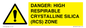 WV16401: DANGER: HIGH RESPIRABLE CRYSTALLINE SILICA (RCS) ZONE