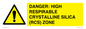 WV16401: DANGER: HIGH RESPIRABLE CRYSTALLINE SILICA (RCS) ZONE