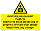 WV16402: CAUTION: SILICA DUST HAZARD