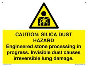 WV16402: CAUTION: SILICA DUST HAZARD