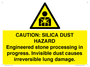 WV16402: CAUTION: SILICA DUST HAZARD