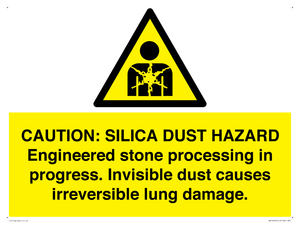 WV16402: CAUTION: SILICA DUST HAZARD