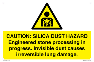 WV16402: CAUTION: SILICA DUST HAZARD