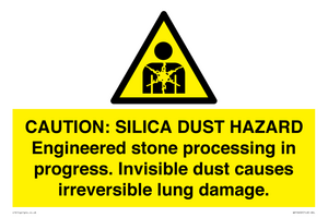 WV16402: CAUTION: SILICA DUST HAZARD