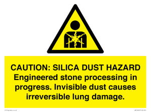 WV16402: CAUTION: SILICA DUST HAZARD