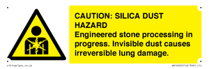 WV16402: CAUTION: SILICA DUST HAZARD