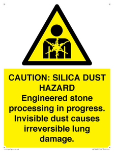 WV16402: CAUTION: SILICA DUST HAZARD