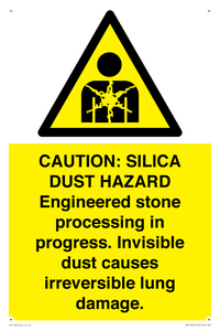 WV16402: CAUTION: SILICA DUST HAZARD