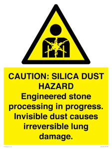 WV16402: CAUTION: SILICA DUST HAZARD
