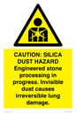 WV16402: CAUTION: SILICA DUST HAZARD