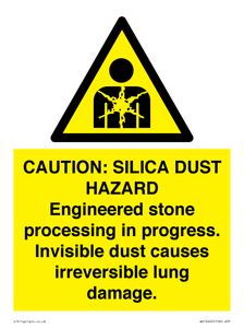 WV16402: CAUTION: SILICA DUST HAZARD