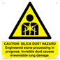 WV16402: CAUTION: SILICA DUST HAZARD