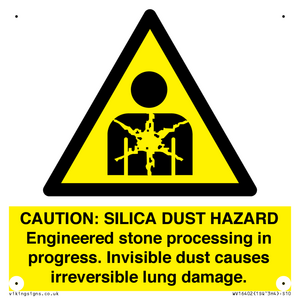WV16402: CAUTION: SILICA DUST HAZARD