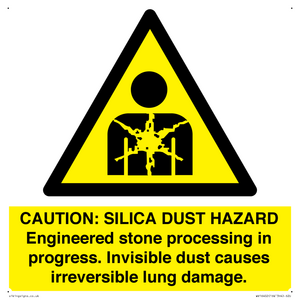 WV16402: CAUTION: SILICA DUST HAZARD