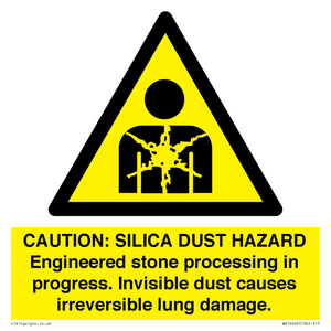 WV16402: CAUTION: SILICA DUST HAZARD