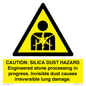 WV16402: CAUTION: SILICA DUST HAZARD