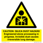 WV16402: CAUTION: SILICA DUST HAZARD
