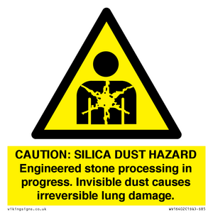 WV16402: CAUTION: SILICA DUST HAZARD