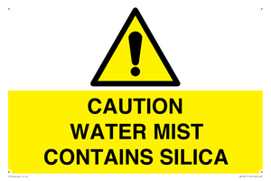 WV16411: CAUTION WATER MIST CONTAINS SILICA