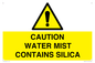 WV16411: CAUTION WATER MIST CONTAINS SILICA