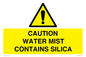 WV16411: CAUTION WATER MIST CONTAINS SILICA