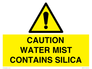 WV16411: CAUTION WATER MIST CONTAINS SILICA