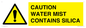 WV16411: CAUTION WATER MIST CONTAINS SILICA