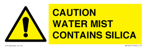 WV16411: CAUTION WATER MIST CONTAINS SILICA