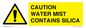WV16411: CAUTION WATER MIST CONTAINS SILICA