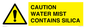 WV16411: CAUTION WATER MIST CONTAINS SILICA