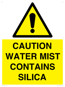 WV16411: CAUTION WATER MIST CONTAINS SILICA