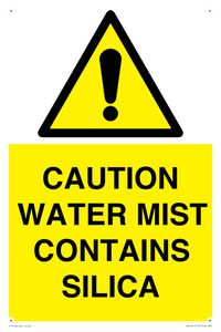 WV16411: CAUTION WATER MIST CONTAINS SILICA