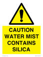 WV16411: CAUTION WATER MIST CONTAINS SILICA