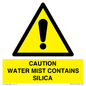 WV16411: CAUTION WATER MIST CONTAINS SILICA