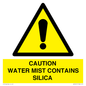 WV16411: CAUTION WATER MIST CONTAINS SILICA
