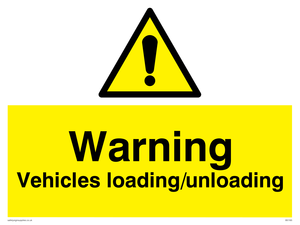 WV165: warning vehicles loading unloading