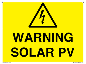 WV16525: Warning Solar PV