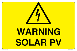 WV16525: Warning Solar PV