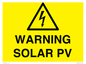 WV16525: Warning Solar PV