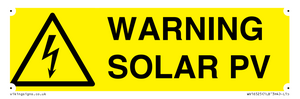 WV16525: Warning Solar PV