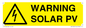 WV16525: Warning Solar PV