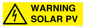 WV16525: Warning Solar PV