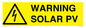 WV16525: Warning Solar PV