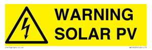 WV16525: Warning Solar PV