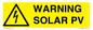 WV16525: Warning Solar PV