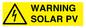 WV16525: Warning Solar PV