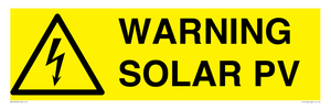 WV16525: Warning Solar PV